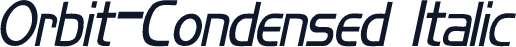 Orbit-Condensed Italic
