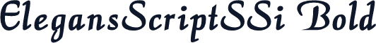 ElegansScriptSSi Bold