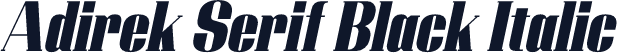 Adirek Serif Black Italic