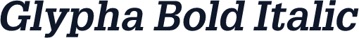 Glypha Bold Italic