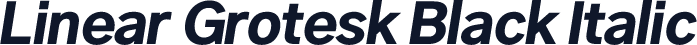 Linear Grotesk Black Italic