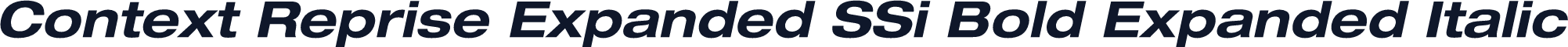 Context Reprise Expanded SSi Bold Expanded Italic