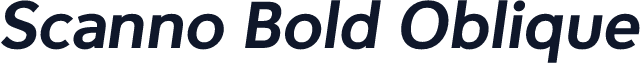 Scanno Bold Oblique