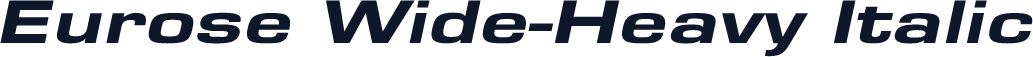 Eurose Wide-Heavy Italic