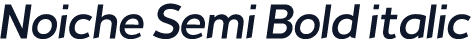 Noiche Semi Bold italic
