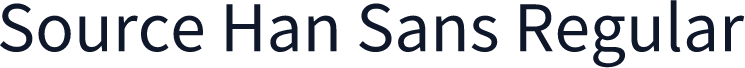 Source Han Sans Regular