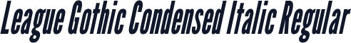 League Gothic Condensed Italic Regular