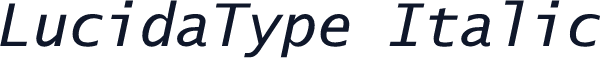LucidaType Italic