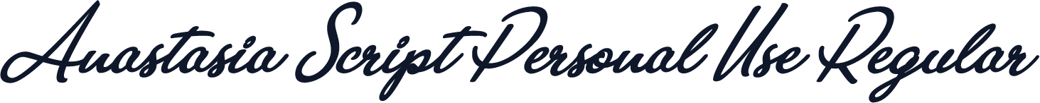 Anastasia Script Personal Use Regular