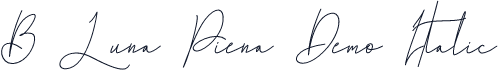 B Luna Piena Demo Italic