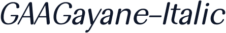 GAAGayane-Italic