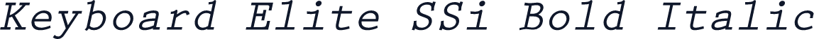 Keyboard Elite SSi Bold Italic