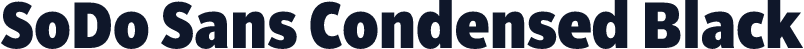 SoDo Sans Condensed Black