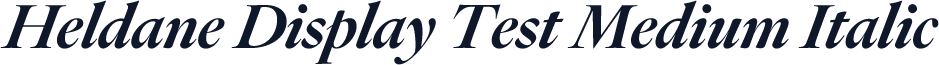 Heldane Display Test Medium Italic
