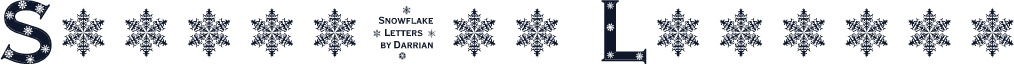 Snowflake Letters