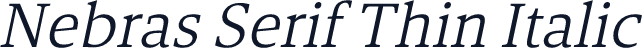 Nebras Serif Thin Italic