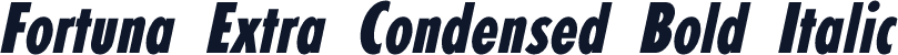 Fortuna Extra Condensed Bold Italic
