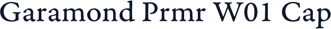 Garamond Prmr W01 Cap
