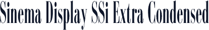 Sinema Display SSi Extra Condensed