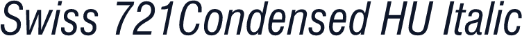 Swiss 721Condensed HU Italic
