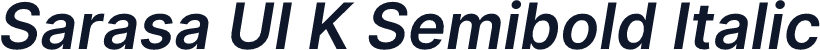Sarasa UI K Semibold Italic