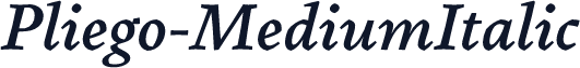 Pliego-MediumItalic