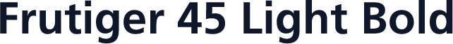 Frutiger 45 Light Bold