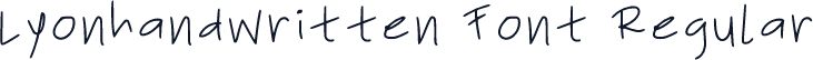 Lyonhandwritten Font Regular