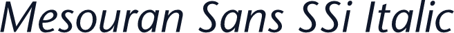 Mesouran Sans SSi Italic