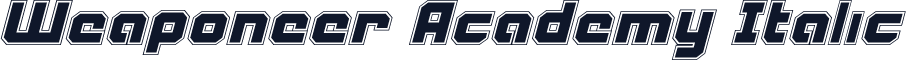 Weaponeer Academy Italic