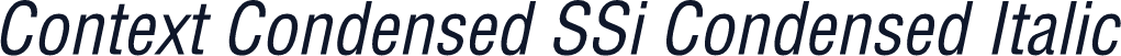 Context Condensed SSi Condensed Italic