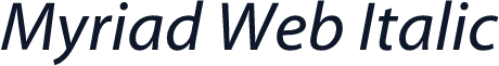Myriad Web Italic