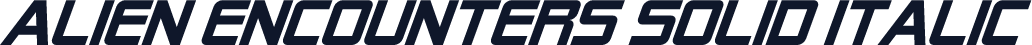 Alien Encounters Solid Italic