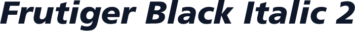 Frutiger Black Italic 2