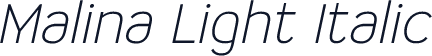 Malina Light Italic