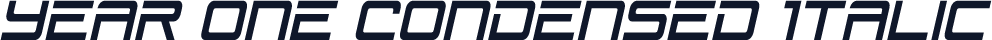 Year One Condensed Italic