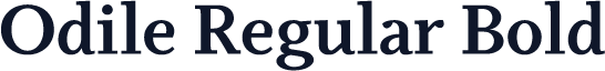 Odile Regular Bold