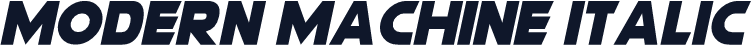 Modern Machine Italic