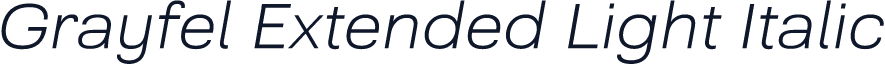 Grayfel Extended Light Italic