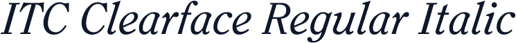 ITC Clearface Regular Italic