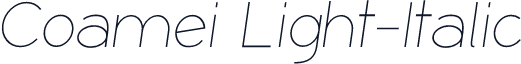 Coamei Light-Italic