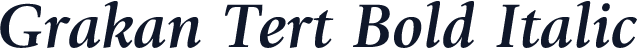 Grakan Tert Bold Italic