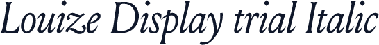 Louize Display trial Italic