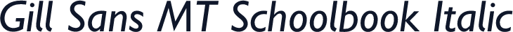 Gill Sans MT Schoolbook Italic