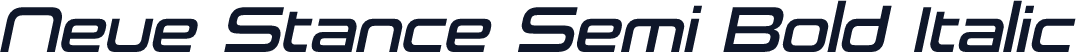 Neue Stance Semi Bold Italic