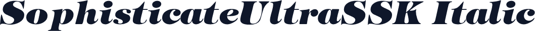 SophisticateUltraSSK Italic
