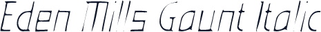 Eden Mills Gaunt Italic
