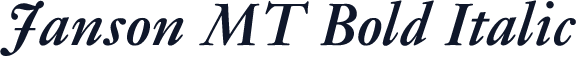 Janson MT Bold Italic