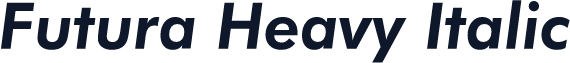 Futura Heavy Italic
