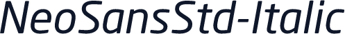 NeoSansStd-Italic